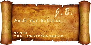 Jurányi Bettina névjegykártya