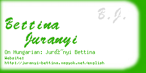 bettina juranyi business card